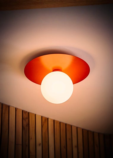 ValueLights Darla Rust Bathroom Ceiling Light with Bulb