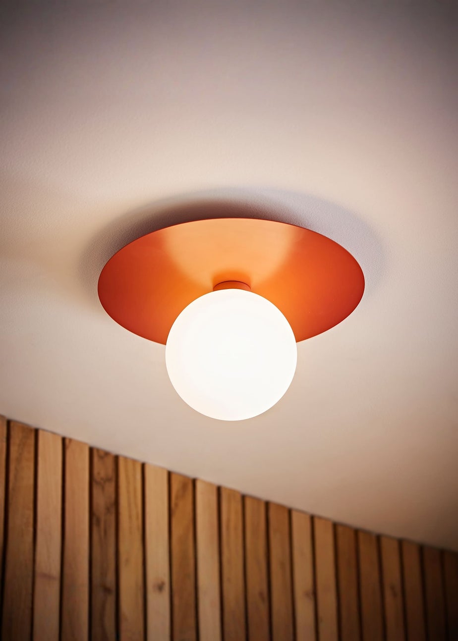 ValueLights Darla Rust Bathroom Ceiling Light with Bulb