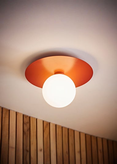ValueLights Darla Rust Bathroom Ceiling Light with Bulb
