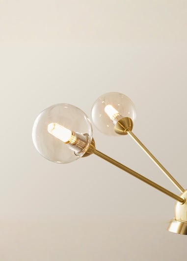 ValueLights Sputnik Gold 8 Way Pendant Ceiling Light with Bulbs