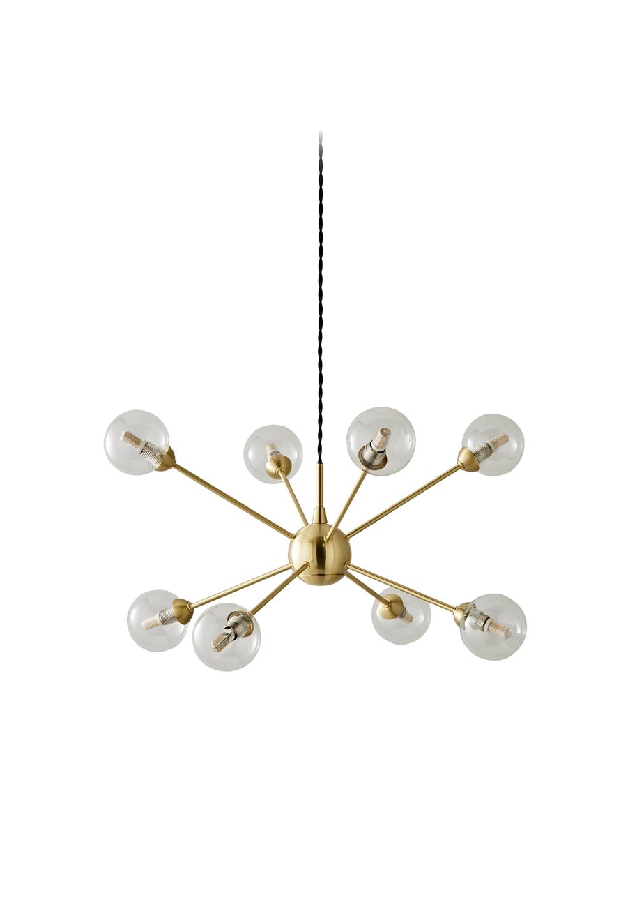 ValueLights Sputnik Gold 8 Way Pendant Ceiling Light with Bulbs