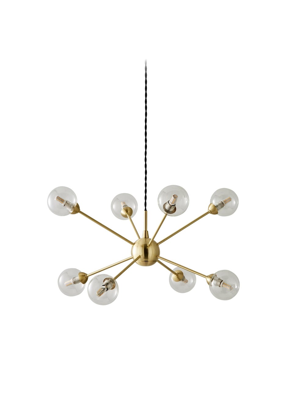 ValueLights Sputnik Gold 8 Way Pendant Ceiling Light with Bulbs