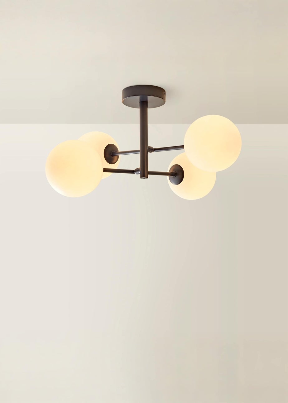 ValueLights Darla Navy 4 Way Bathroom Ceiling Light with Bulbs