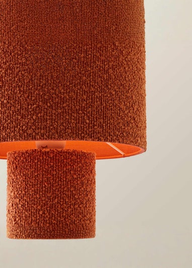 ValueLights Ash Rust Boucle Table Lamp