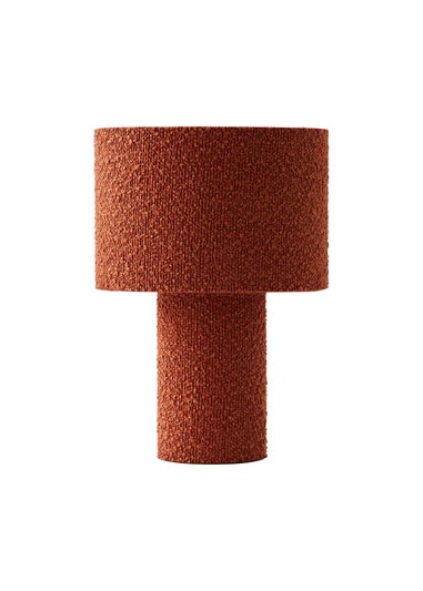 ValueLights Ash Rust Boucle Table Lamp