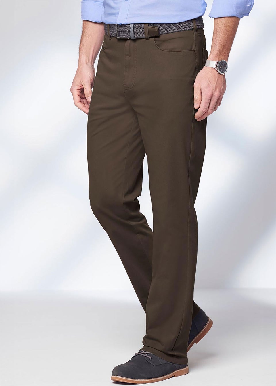 Cotton Traders Truffle Super Stretchy 5 Pocket Trousers