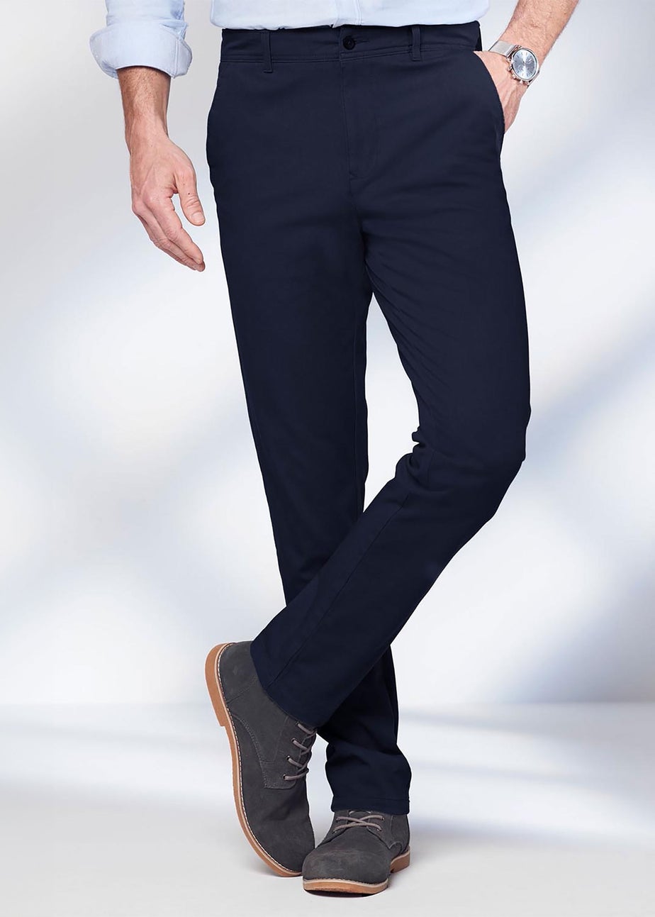 Cotton Traders Atlantic Blue Super Stretchy Chino Trousers