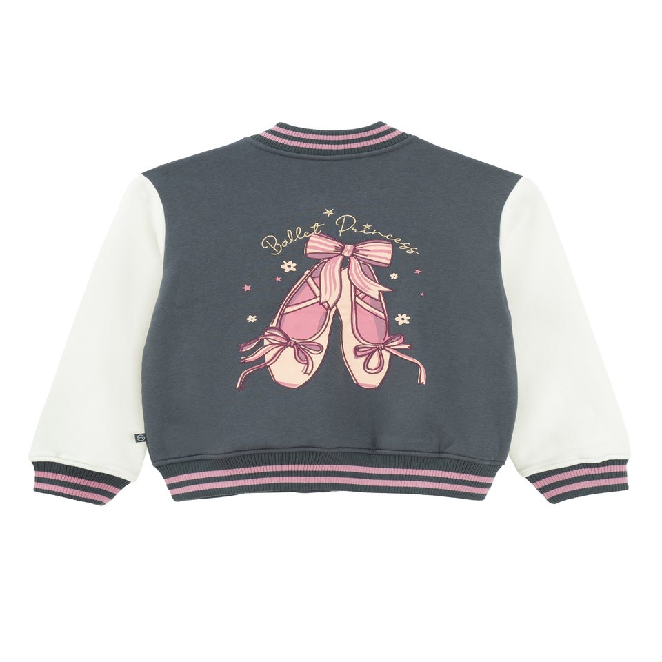 Cool Club Grey Zip-Up Glitter Printed Sweatshirt (3-7 yrs)