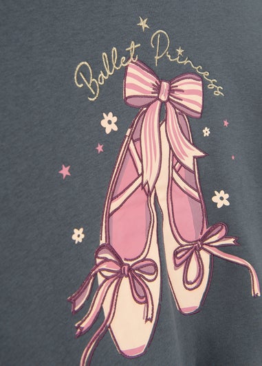 Cool Club Grey Zip-Up Glitter Printed Sweatshirt (3-7 yrs)