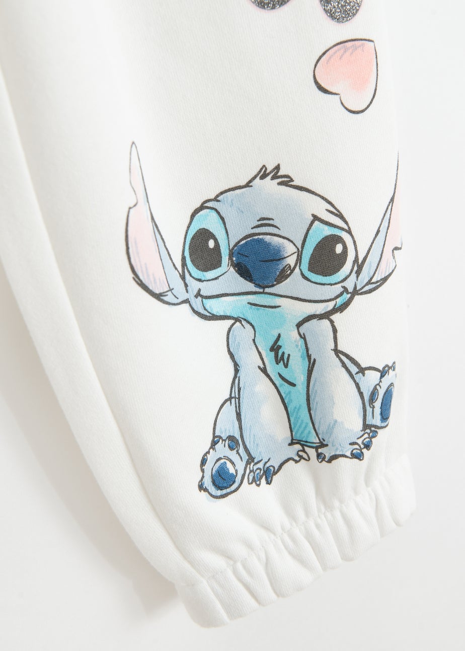 Cool Club White Lilo & Stitch Printed Joggers (3-7 yrs)
