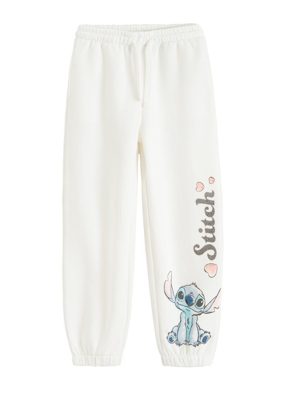 Cool Club White Lilo & Stitch Printed Joggers (3-7 yrs)