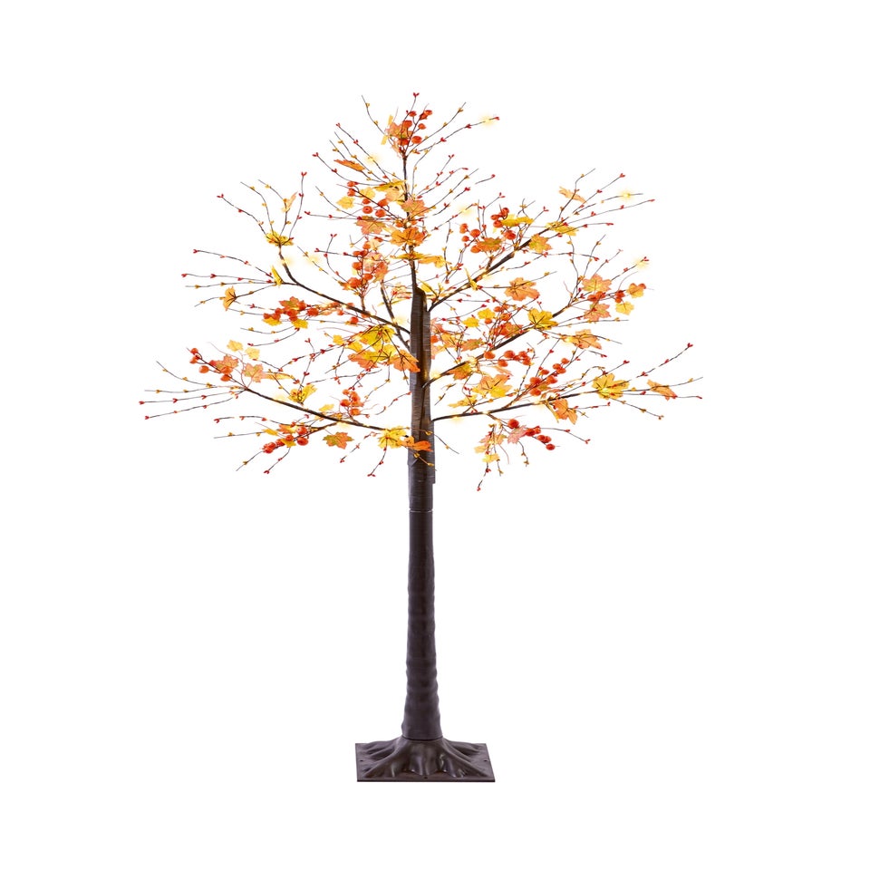 Premier Decorations Warm White LED Lit Maple Leaf Tree