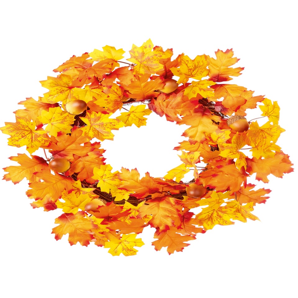 Premier Decorations Autumn Leaf & Acorn Wreath