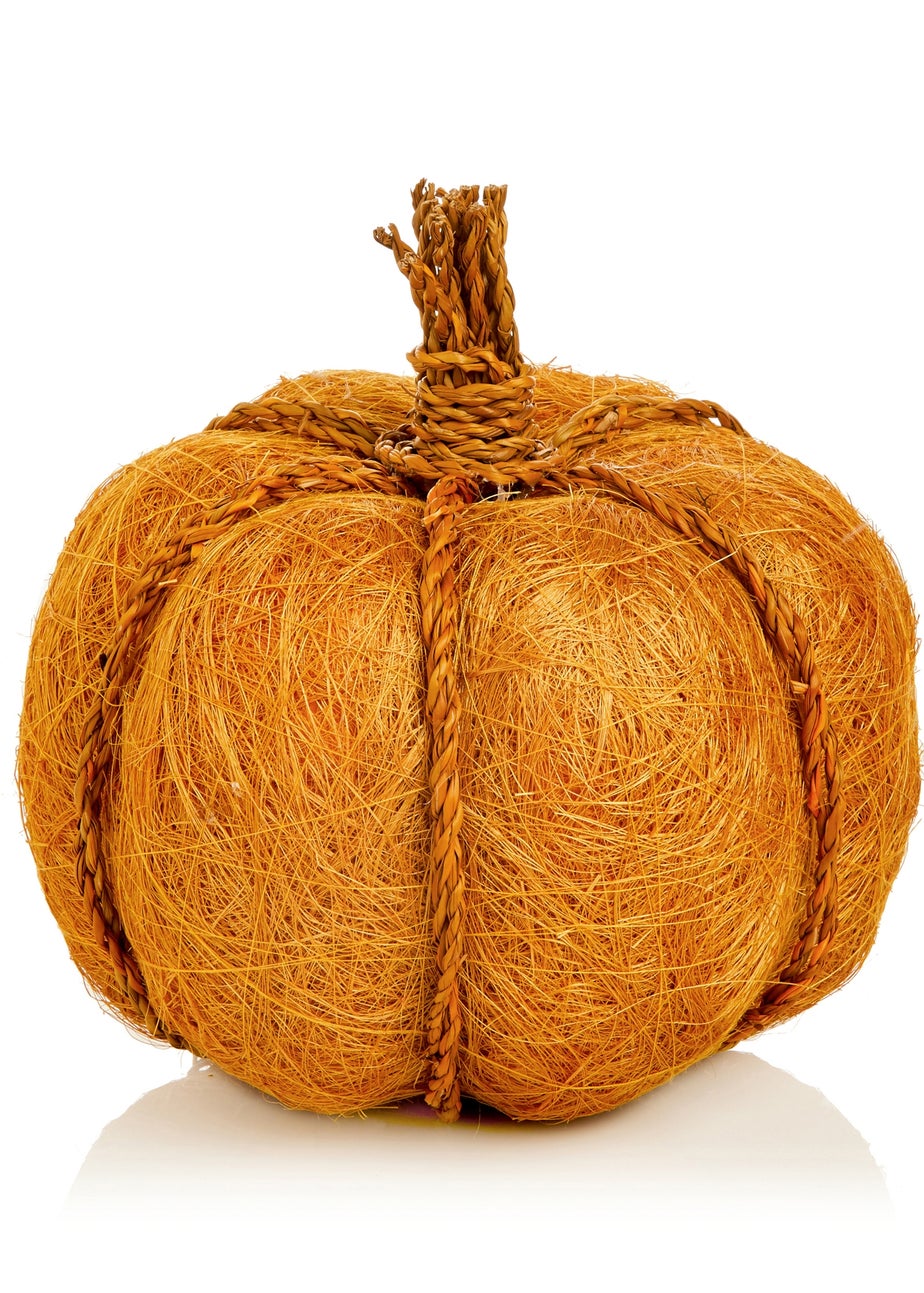 Premier Decorations Yellow Natural Jute Pumpkin