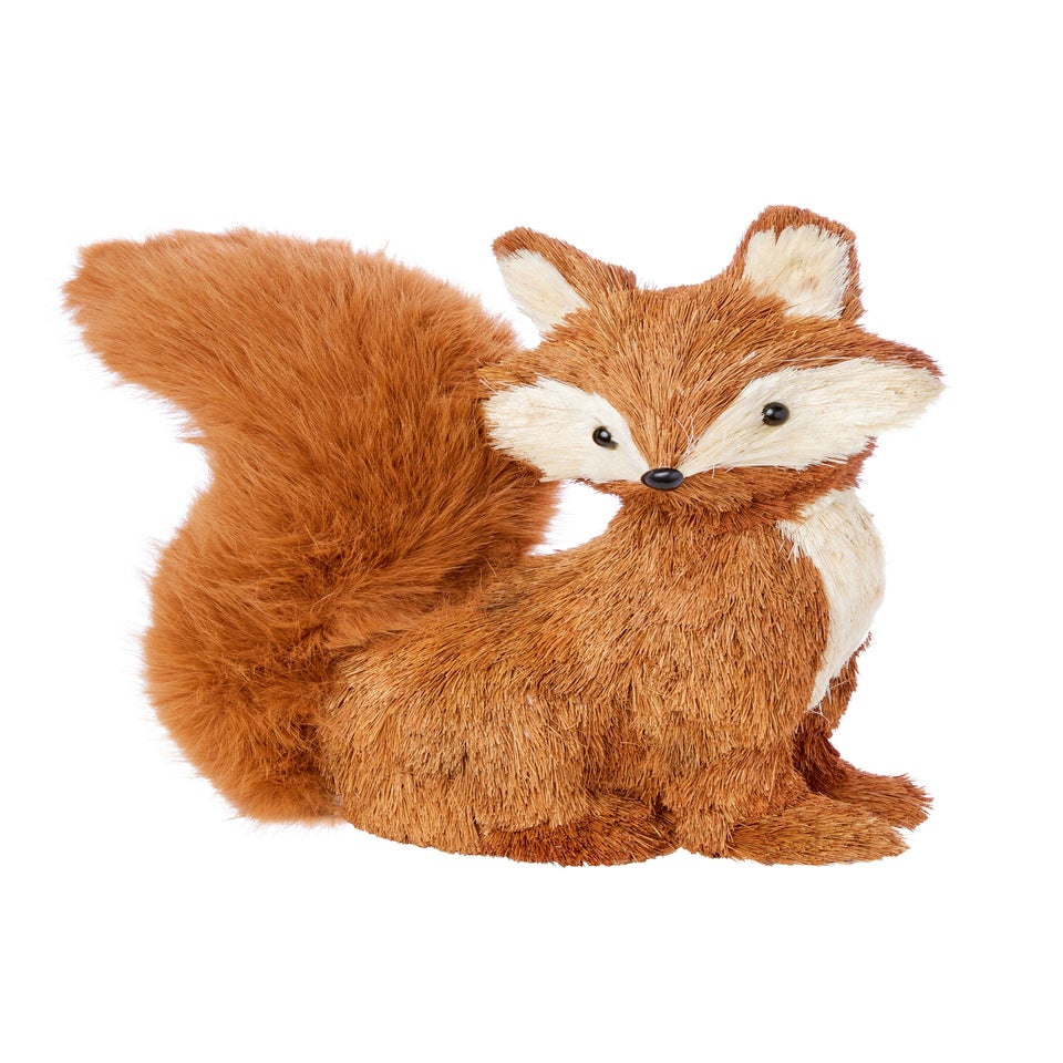 Premier Decorations Brown Fox with Fluffy Tail Ornament