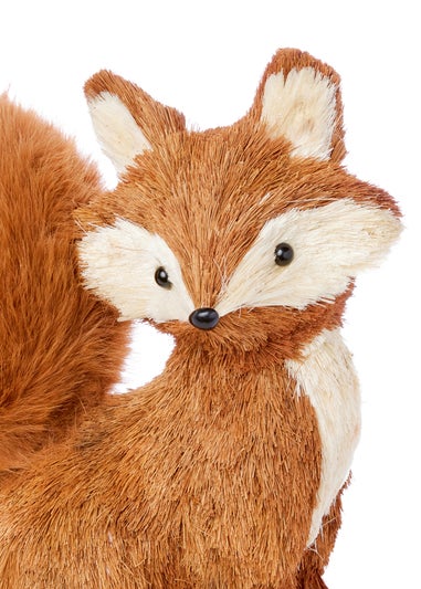 Premier Decorations Brown Fox with Fluffy Tail Ornament