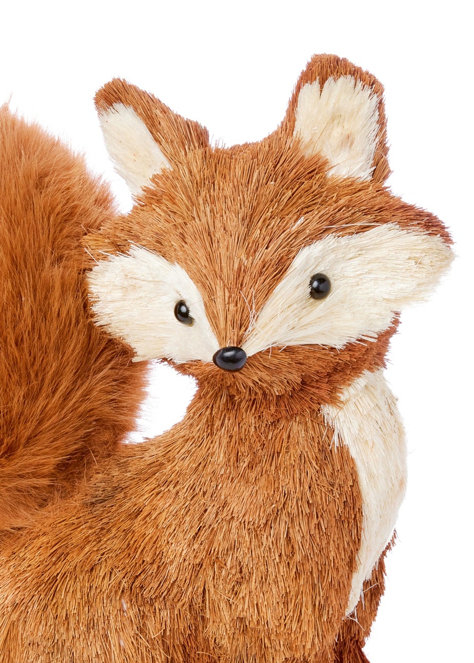 Premier Decorations Brown Fox with Fluffy Tail Ornament