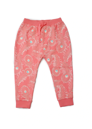 Lucy & Sam Pink Peacock Harem Jogger (6 Months to 6 Years)