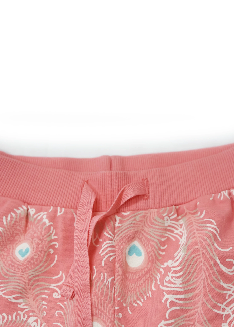 Lucy & Sam Pink Peacock Harem Jogger (6 Months to 6 Years)
