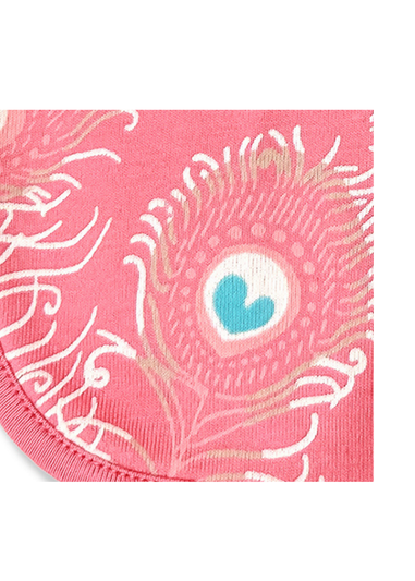 Lucy & Sam Pink Peacock Bib