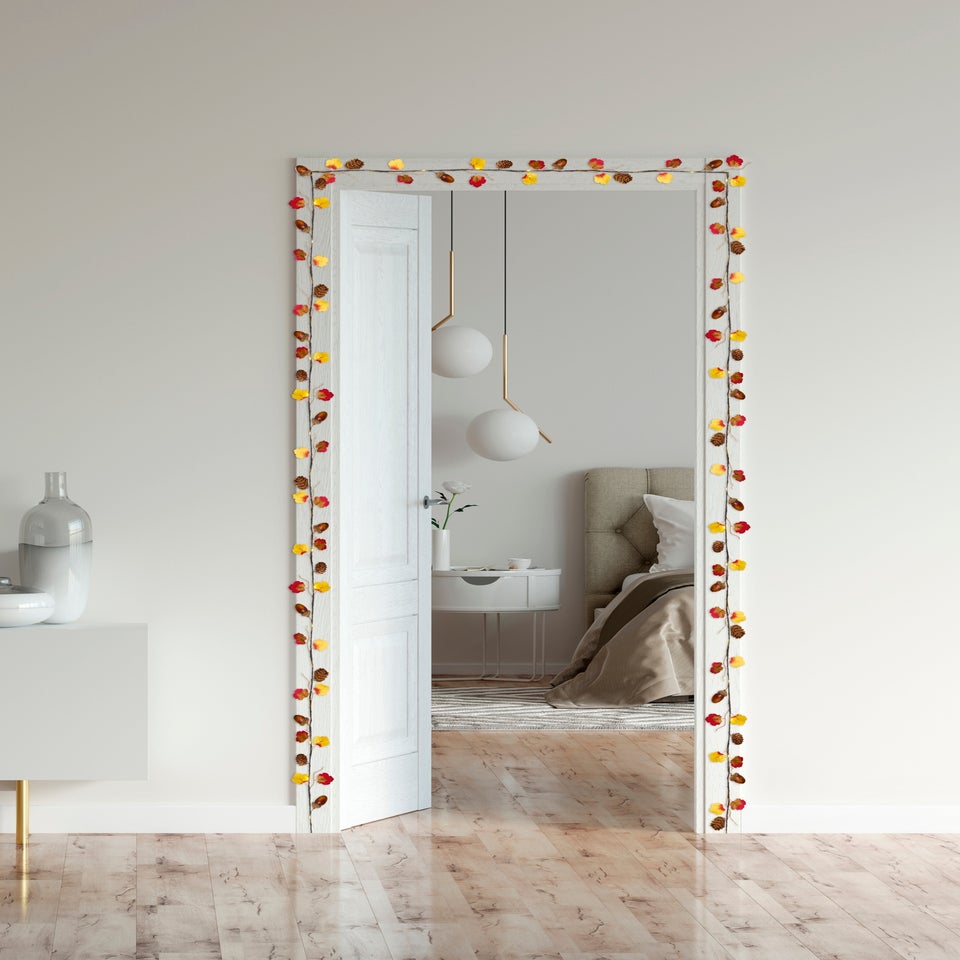 Premier Decorations LED Lit Acorn Maple Leaf and Pinecone Light String