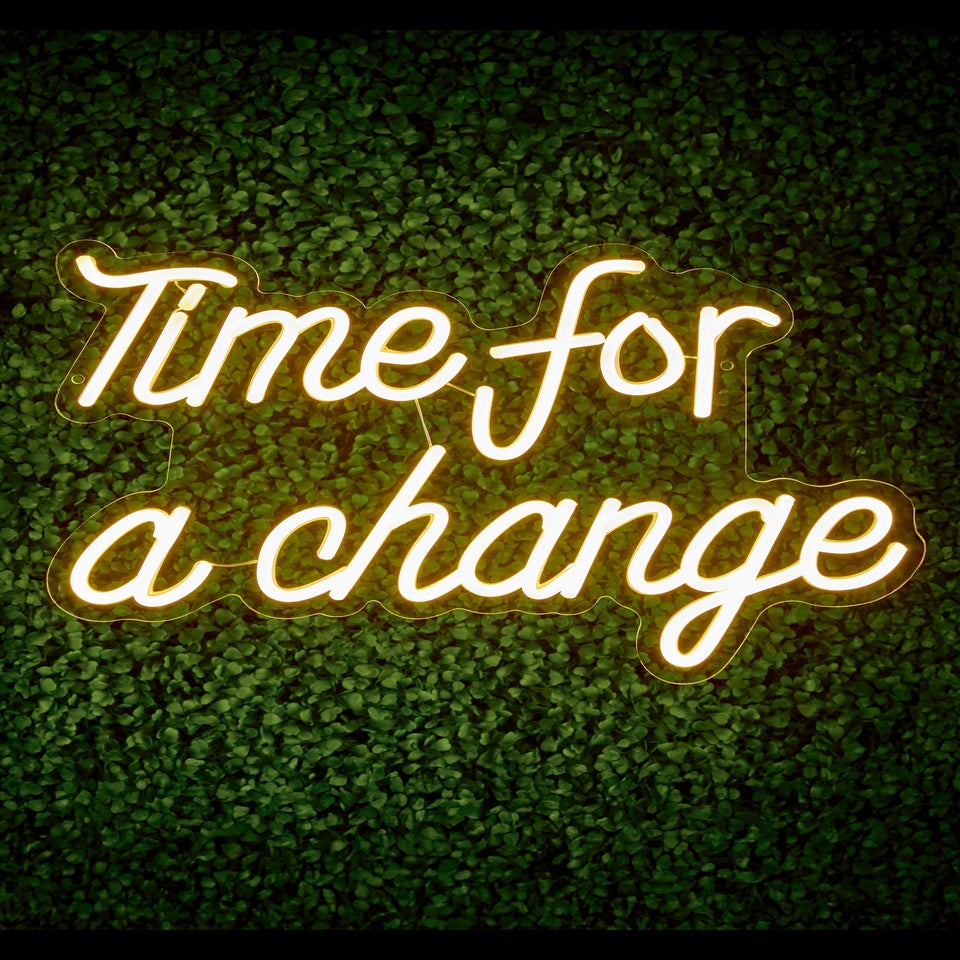 Premier Decorations LED Neon Time For a Change Wall Sign