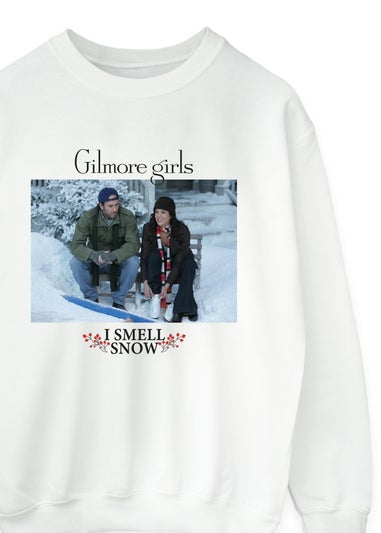 Gilmore Girls Smell Snow Christmas White Graphic Sweatshirt