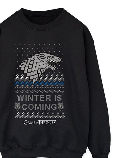 Game Of Thrones Winter Is Coming Christmas Black Graphic Sweatshirt