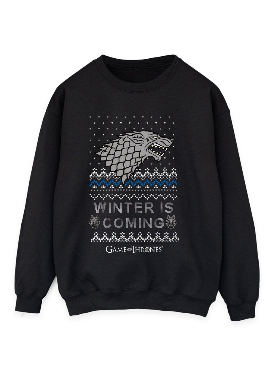 Game Of Thrones Winter Is Coming Christmas Black Graphic Sweatshirt