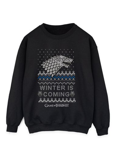 Game Of Thrones Winter Is Coming Christmas Black Graphic Sweatshirt