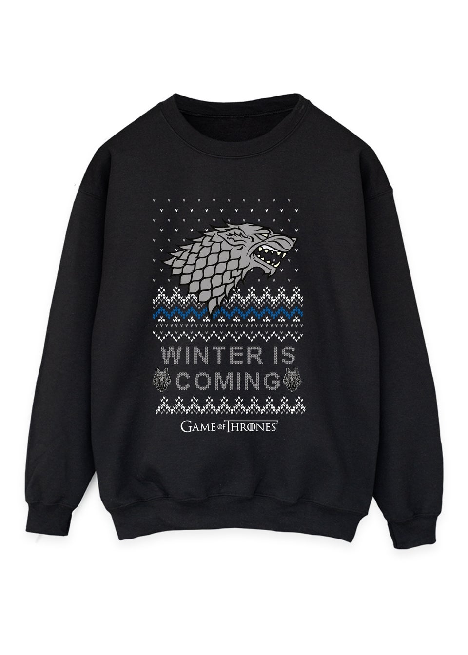 Game Of Thrones Winter Is Coming Christmas Black Graphic Sweatshirt