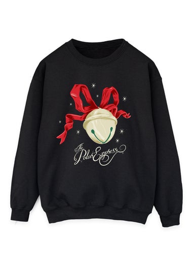 The Polar Express Bow Bell Christmas Black Graphic Sweatshirt