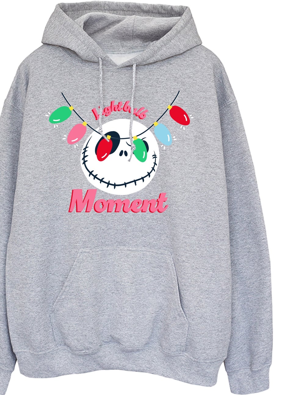 Disney The Nightmare Before Christmas Lights Grey Graphic Hoodie