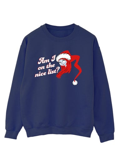 Disney The Nightmare Before Christmas Nice List Navy Blue Graphic Sweatshirt