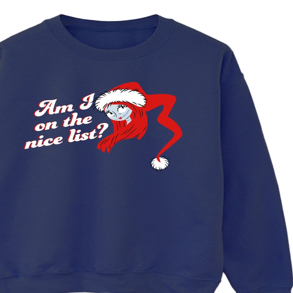 Disney The Nightmare Before Christmas Nice List Navy Blue Graphic Sweatshirt