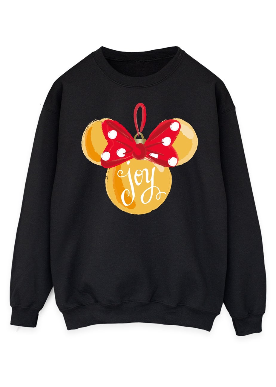 Disney Minnie Mouse Christmas Ball Black Graphic Sweatshirt