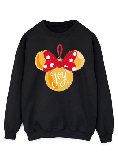 Disney Minnie Mouse Christmas Ball Black Graphic Sweatshirt