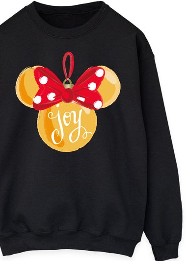Disney Minnie Mouse Christmas Ball Black Graphic Sweatshirt