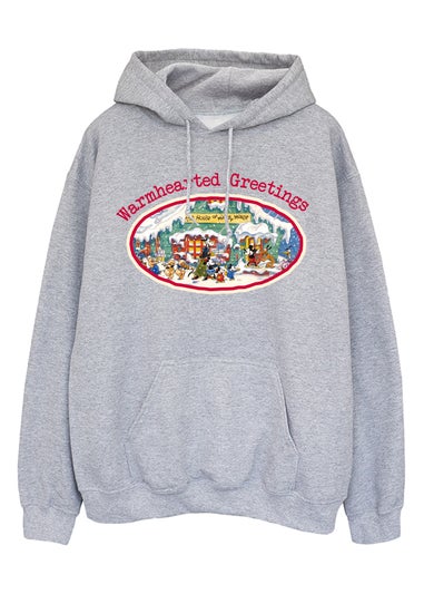 Disney Mickey Mouse Warmhearted Christmas Grey Graphic Hoodie