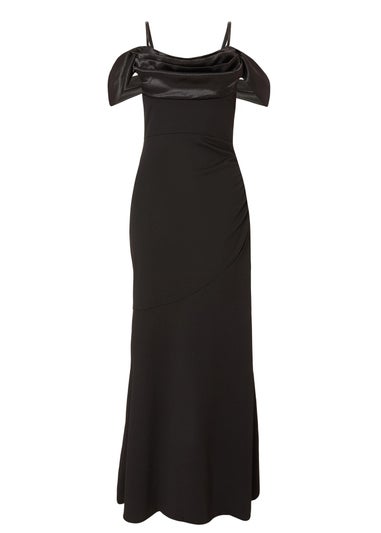 Quiz Black Cold Shoulder Maxi Dress