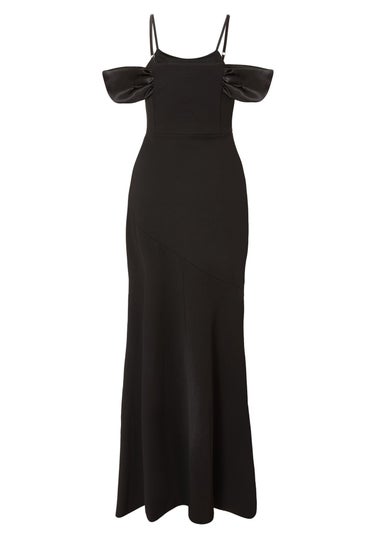 Quiz Black Cold Shoulder Maxi Dress