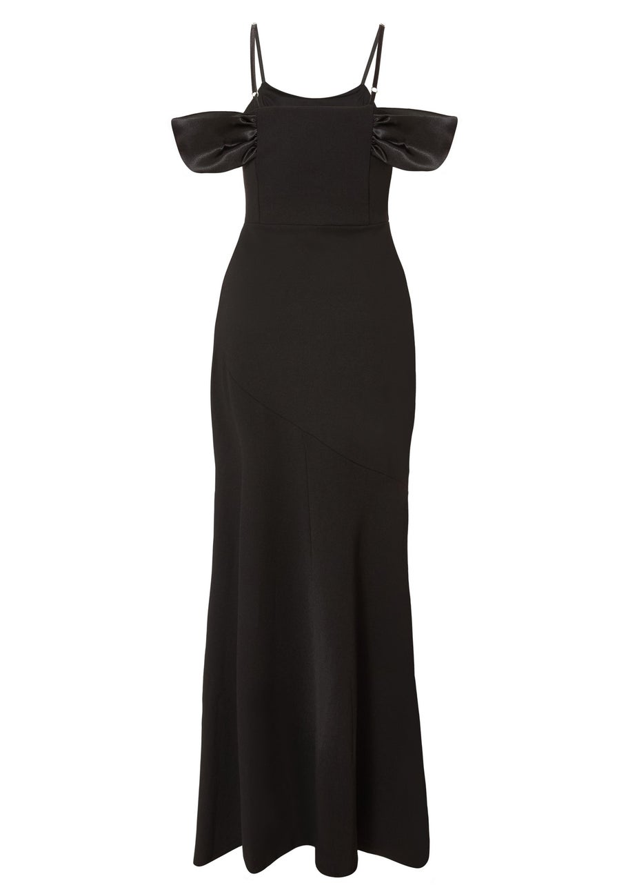 Quiz Black Cold Shoulder Maxi Dress
