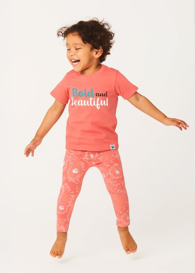 Lucy & Sam Pink Bold & Beautiful SS Tee (6 Months to 6 Years)