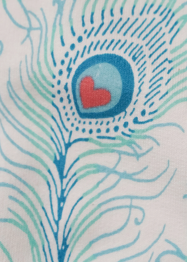 Lucy & Sam White Peacock Crew Sweat (9 Months to 6 Years)