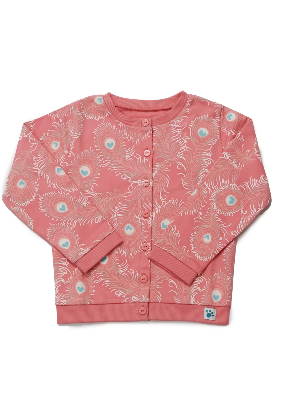 Lucy & Sam Pink Peacock Cardigan (9 Months to 6 Years)