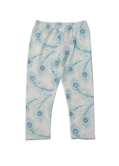 Lucy & Sam Pink Peacock 2 Pack Leggings (6 Months to 6 Years)