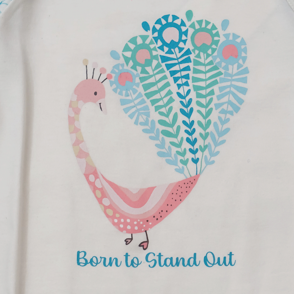 Lucy & Sam Cream Born To Stand Out Playsuit (0 to 24 Months)