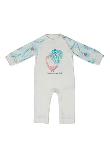 Lucy & Sam Cream Born To Stand Out Playsuit (0 to 24 Months)