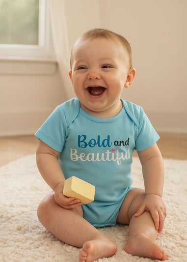 Lucy & Sam Blue Bold & Beautiful 2 Pack Bodysuits (0 to 24 Months)