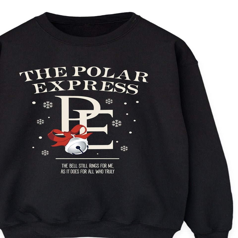 The Polar Express Bell Still Ring Christmas Black Graphic Sweatshirt